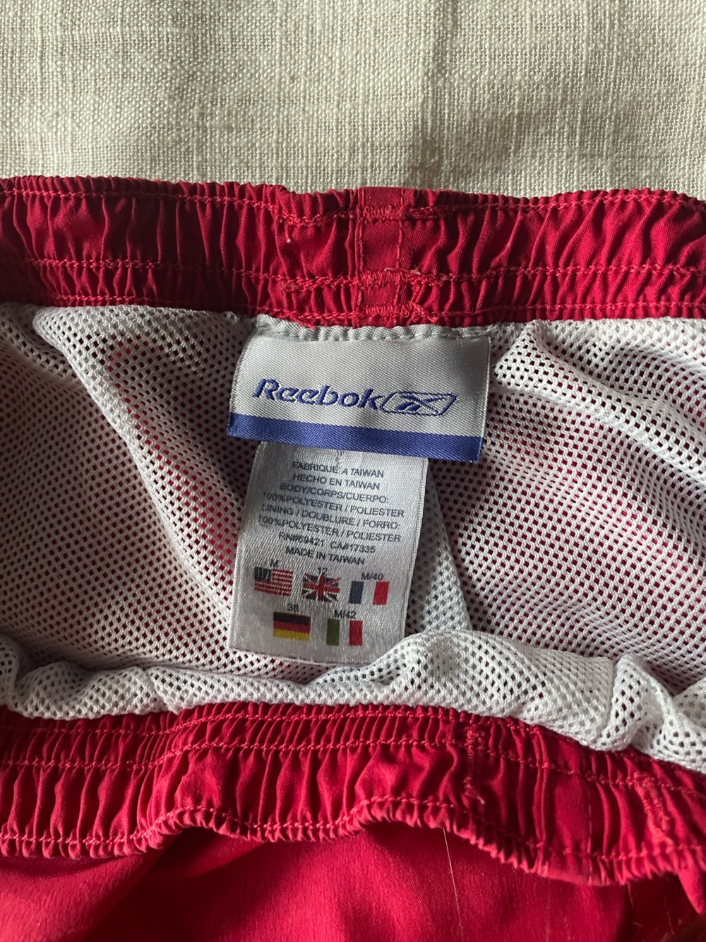 Vintage Red Reebok Track Shorts - Picture 2 of 2